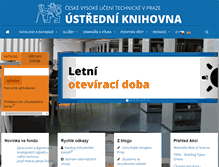 Tablet Screenshot of knihovna.cvut.cz