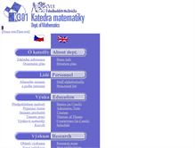 Tablet Screenshot of math.feld.cvut.cz