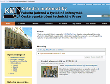 Tablet Screenshot of km.fjfi.cvut.cz