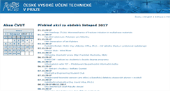 Desktop Screenshot of akce.cvut.cz