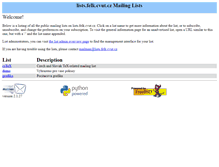 Tablet Screenshot of lists.felk.cvut.cz